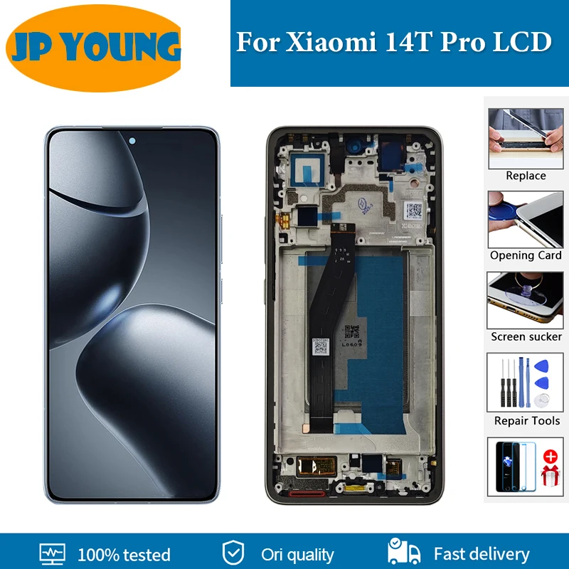 

6.67'' Original AMOLED For Xiaomi 14T Pro LCD Display Digitizer Assembly 2407FPN8EG Touch Screen For Mi 14tPro Display Replace