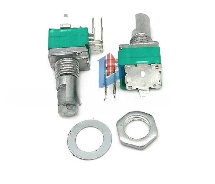 20Pcs RK097 vertical 15MM half-axis curved foot dual 6-pin B10K 50K 100K tuning and dimming adjustable potentiometer