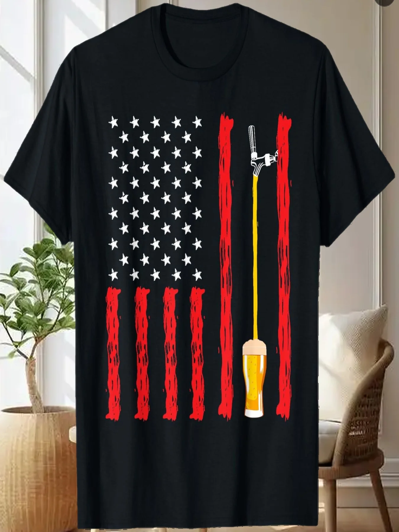 

American Flag Craft Beer Brewery Design T-Shirt