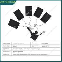 N09R-2X USB Clothes Heater Pad With 3 Gear Adjustable Temperature Electric Heating Sheet Warmer Pad For Vest Jacket 9 In 1