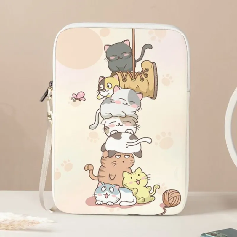 Ins Cat Cute Laptop Sleeve Bag Case 10 11 12 13 13.3 14 15 16 Inch Notebook Pouch Carrying Macbook Air 13.6 M2 Pro Shockproof