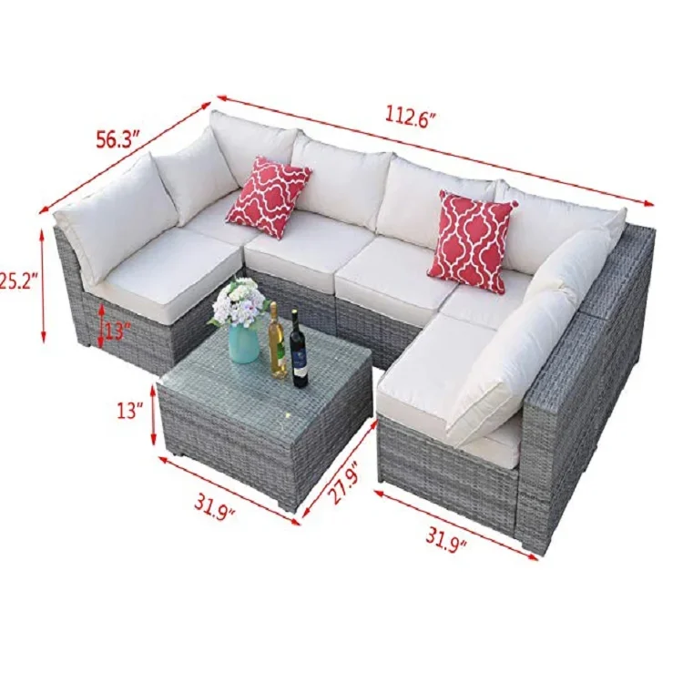 Outdoor Patio Sofas Rattan Sofa set Garden patio furniture sets Garden leisure outdoor table and chair sofa combination