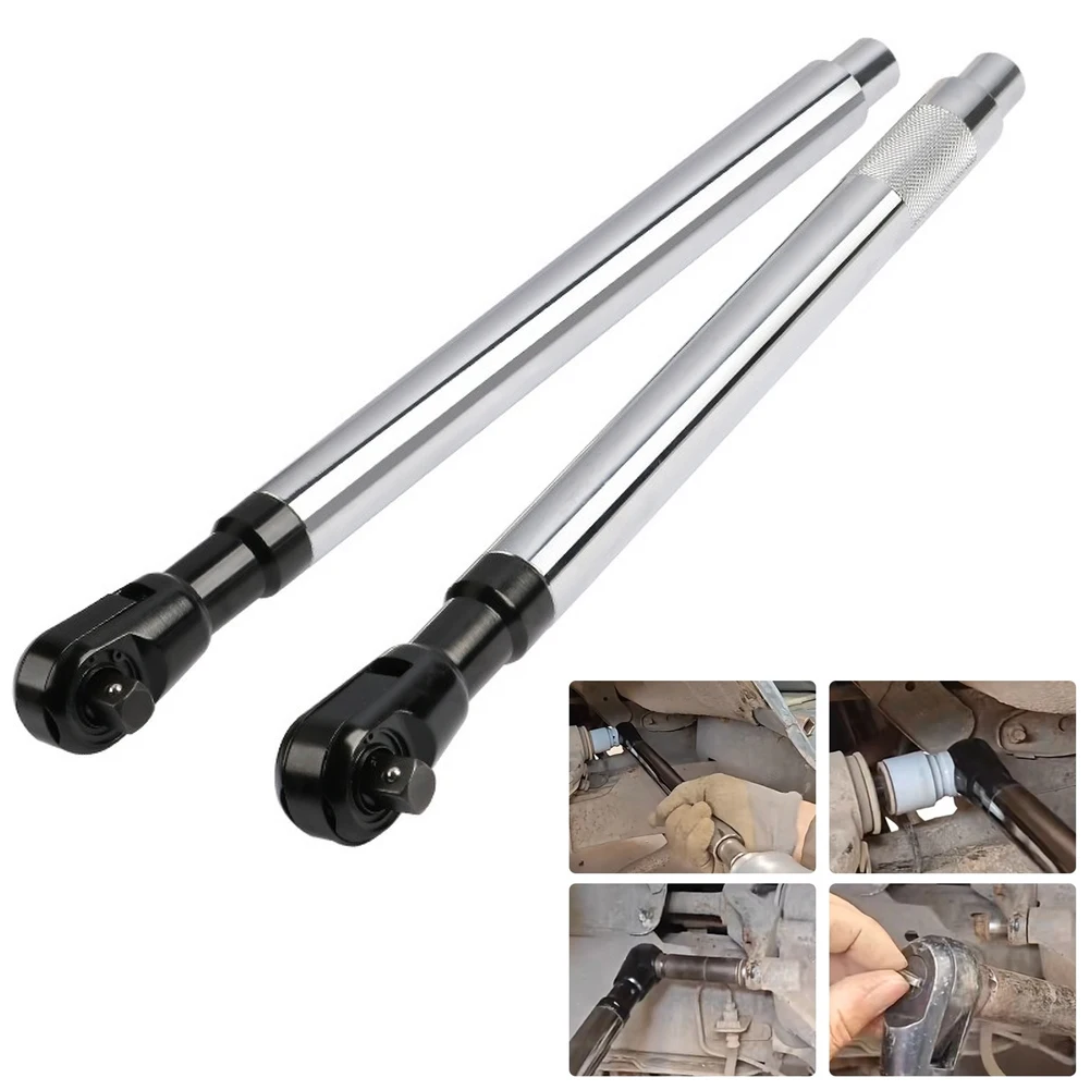 

Удлиненный ключ с храповым механизмом, 12 дюймов, 12 приводов, ручной инструмент из хром-ванадиевой стали для плотных помещений с нескользящей ручкой