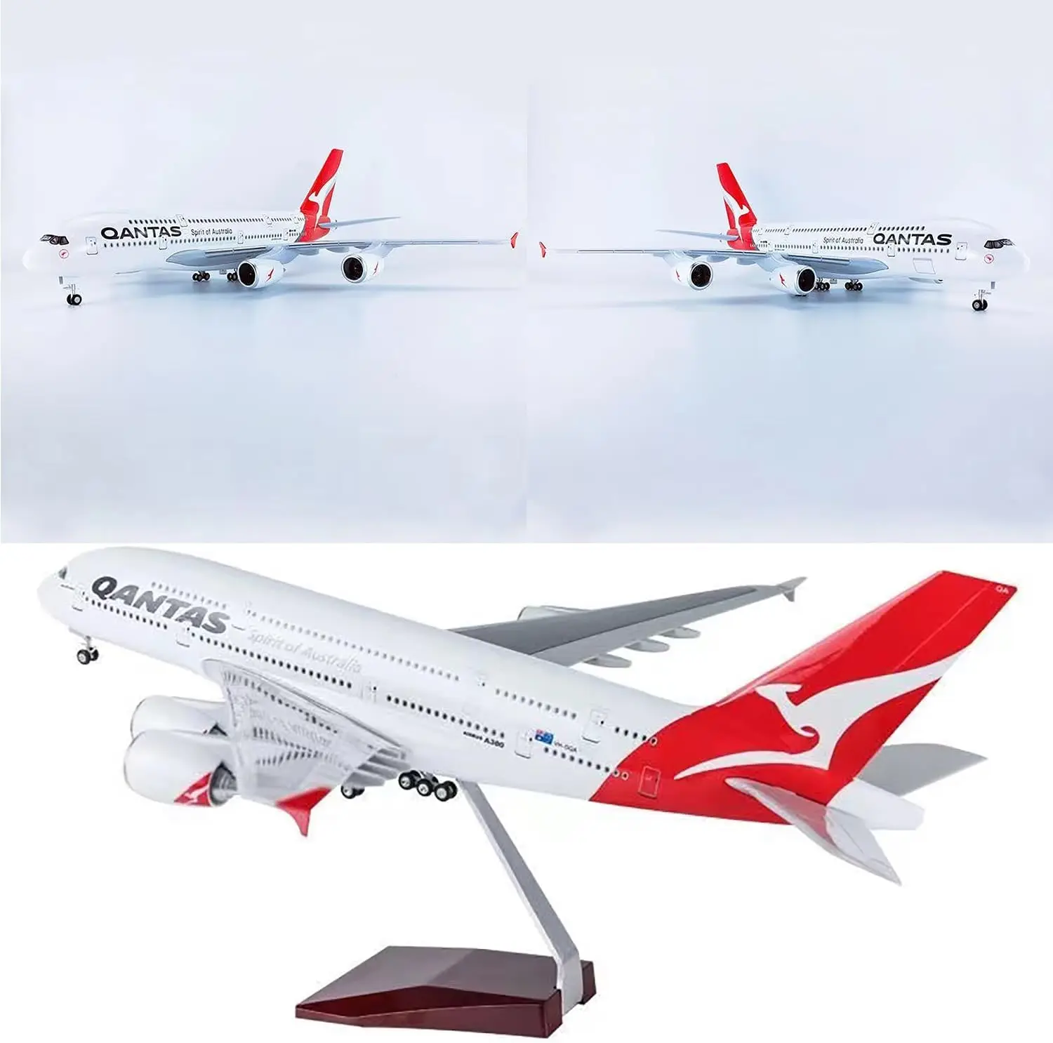 

1:160 Scale Mode 47cm Australia Airplane Model A380 Qantas Airways Plane Model Kit Diecast Aircraft Resin Decoration With