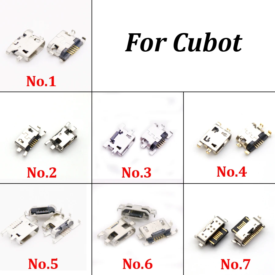 2pcs Micro Usb Charge Charging Jack Connector Socket Power Dock For Cubot X18 X19 X20 plus pro R11 R15 R19 P12 P20