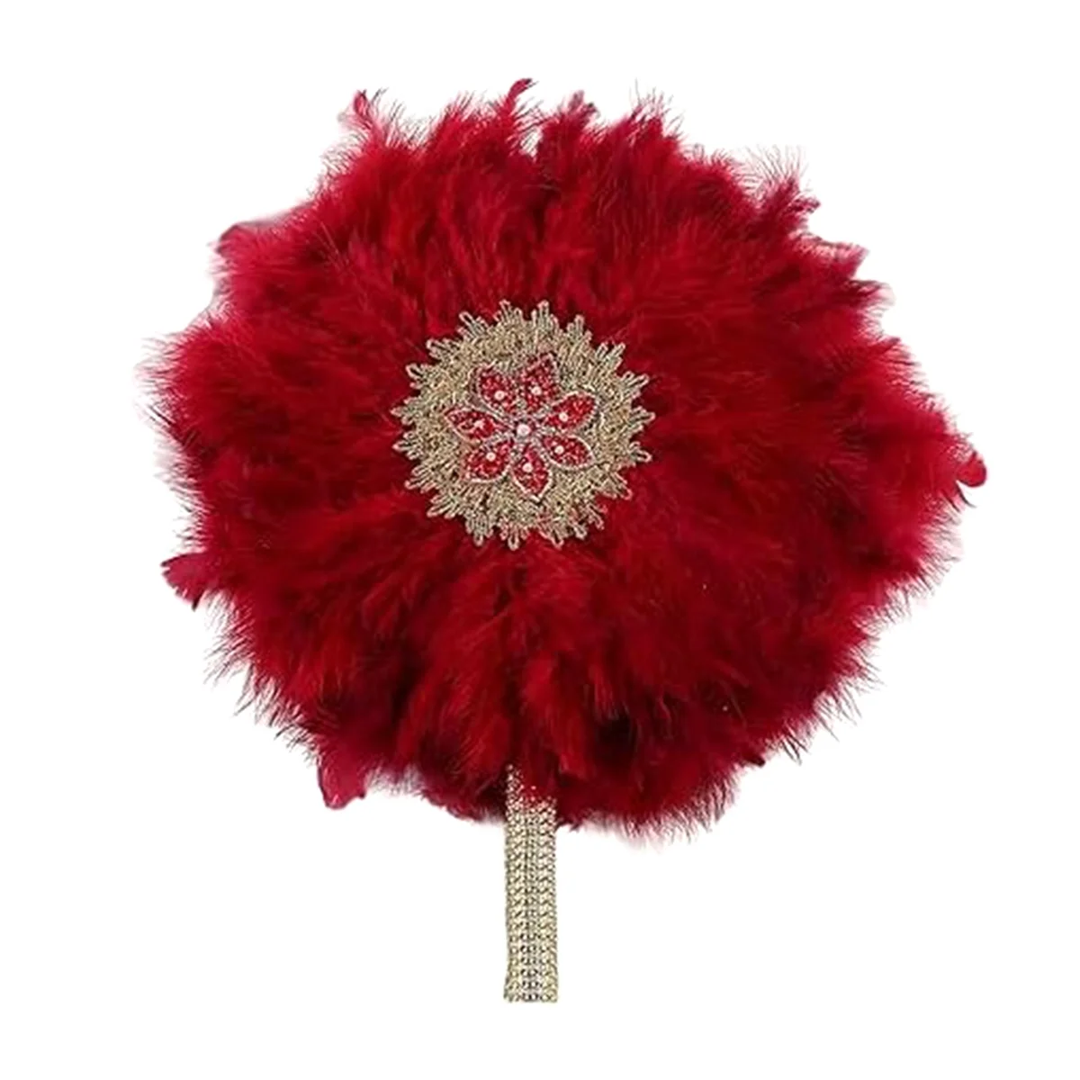 African Feather Hand Fan for Wedding Feather Fan Handheld African Bridal Fans for Wedding Nigerian