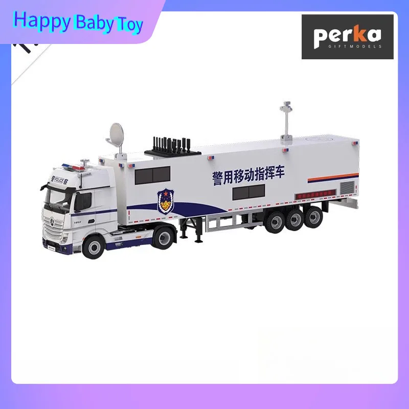 Perka1:64 Static Model Car Simulated Alloy Truck Emergency Command Safety Vehicle Fire Engine Limited Edition Children'S Toys