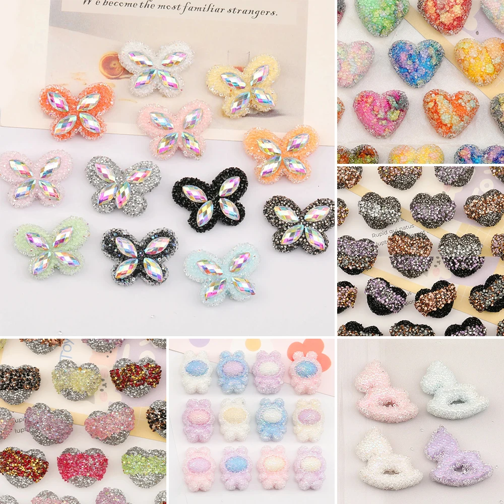 

Cordial Design 30Pcs Acrylic Bead/Hand Made/Rhinestone Effect/Heart Flower Shape/DIY Beads Making/Jewelry Findings & Components