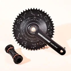 Hollow Integrated Crankset 49T Chainwheel 165mm Crank Length BCD 144mm Fixed Gear Bike Parts Fixie Bicycle Cranks And Sprockets