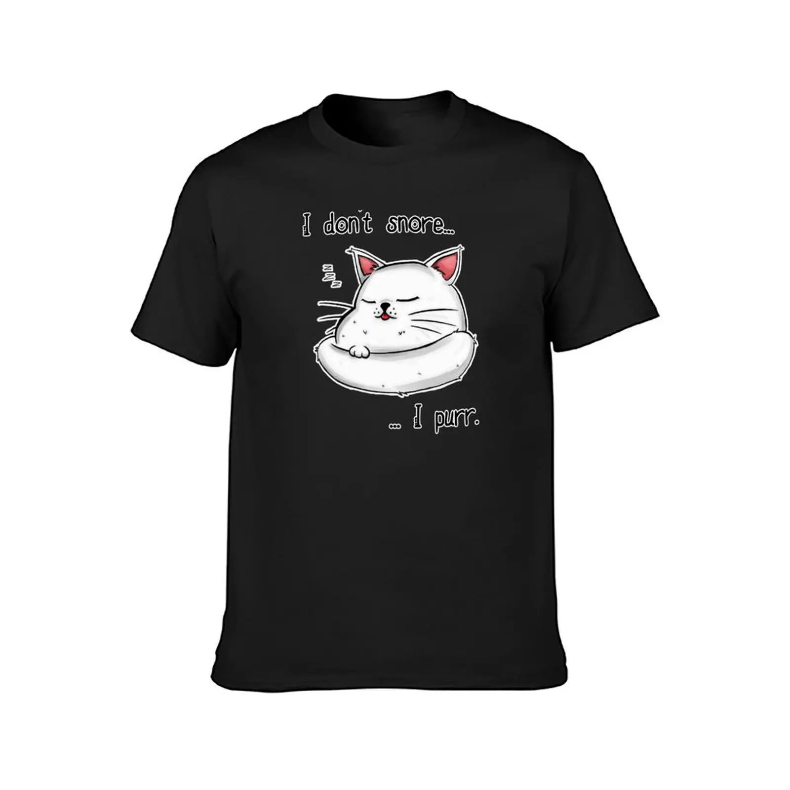 I don't snore, I purr. T-Shirt oversizeds customs design your own tees designer t shirt men