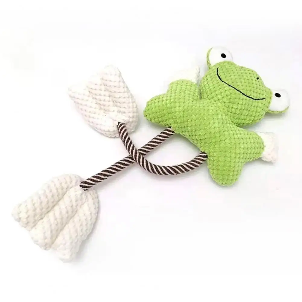 Dog Plush Toys Dog Plush Toy with Rope Knot for Teeth Stress Relief Dragonfly Design Bite-resistant Pet Toy for Dogs Durable Dog