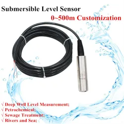 0-10V Output Hydrostatic Pressure Level Sensor DC24V Water Tank Liquids Transmitter Submersible Transducer