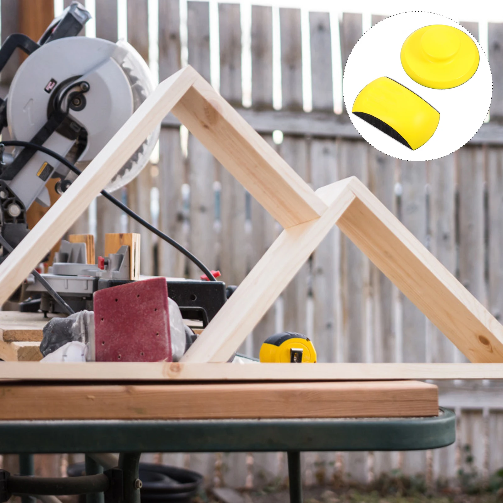 

2 шт., ручной шлифовальный блок, прочный полировальный диск из пенополиуретана для реставрации мебели, ремонт царапин автомобиля, ручной шлифовальный инструмент