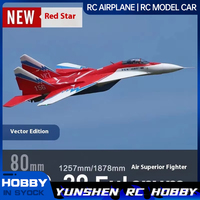 Freewing 80mm Mig29 Ovt Red Star Painted Vector Version/Standard Version Twin Engine Jet Fighter Assembled Fixed Wing
