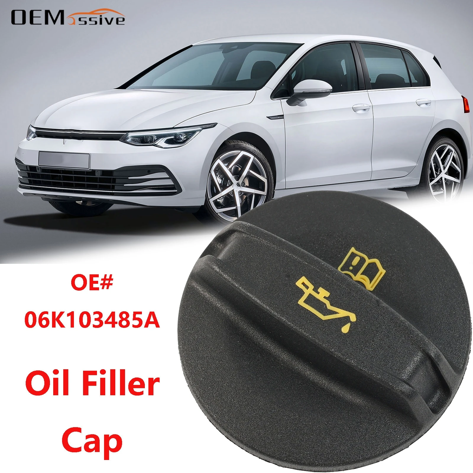 Tank Cap For VW Amorok Beetle Caddy Golf Jetta Passat Polo T5 / T6 Tiguan Touran Engine Oil Tank Filler Cap Cover 06K103485A