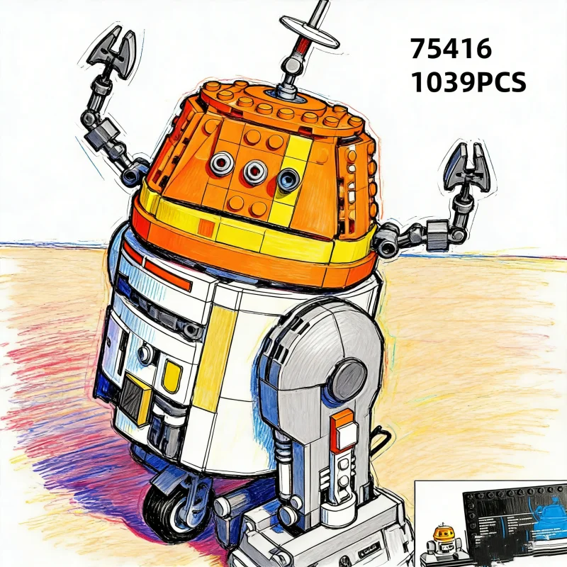 75416 Robot Model Building Blocks  Assembly Christmas Birthday Gifts 1039Pcs Brick Children's Educational Toys