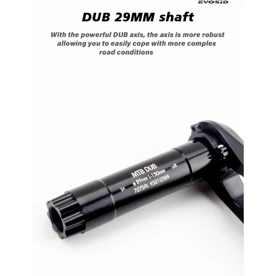 MTB Bicycle Crankset DUB 29 RSPEC Trail Enduro Bicycle Hollow Bike Crank 165 170 175mm Spindle CNC for EBIKE Titanium Crank 175