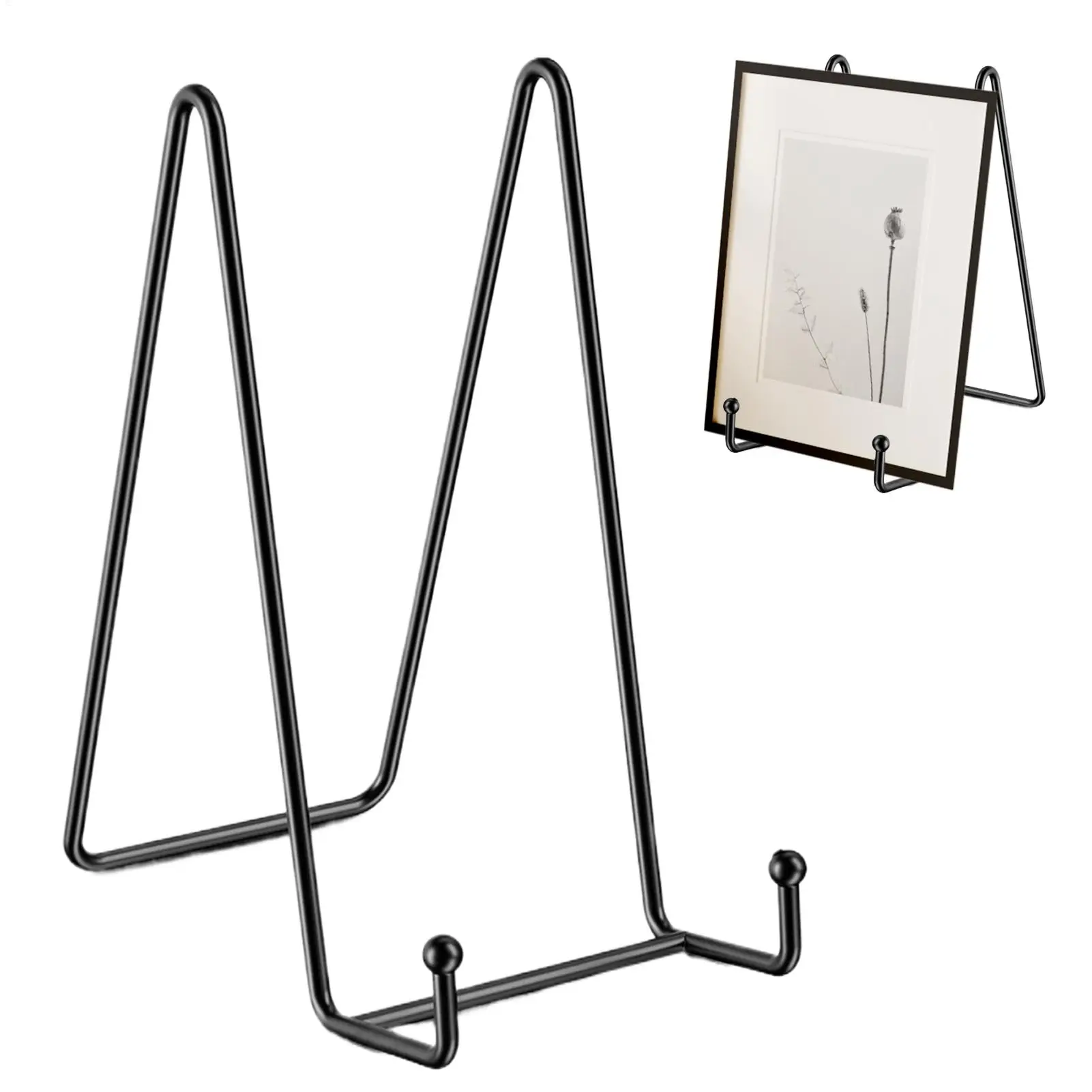 Plate Display Stand Picture Easel Metal Plate Stands Holder Display Pictures Frame Photo Decorative Plate Dish Tabletop