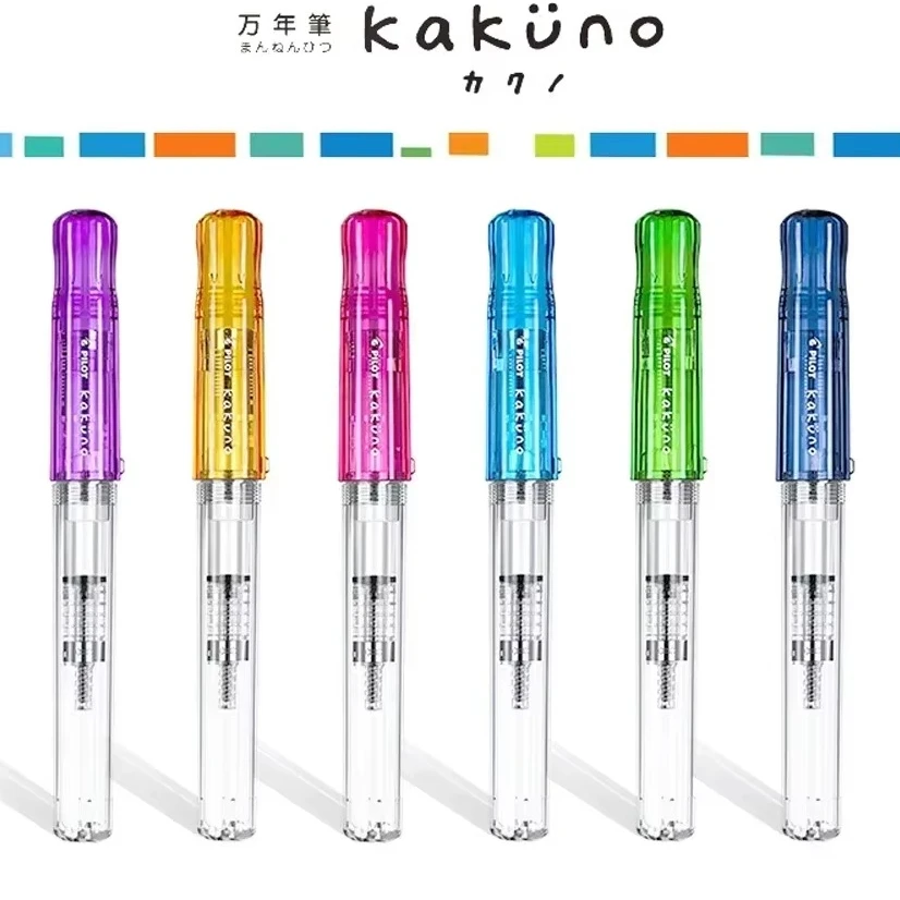 

PILOT KaKuno Smile Face Fountain Pen FKA-1SR Replaceable Ink Bag Writing Smooth Stationery School Supplies Office Gift