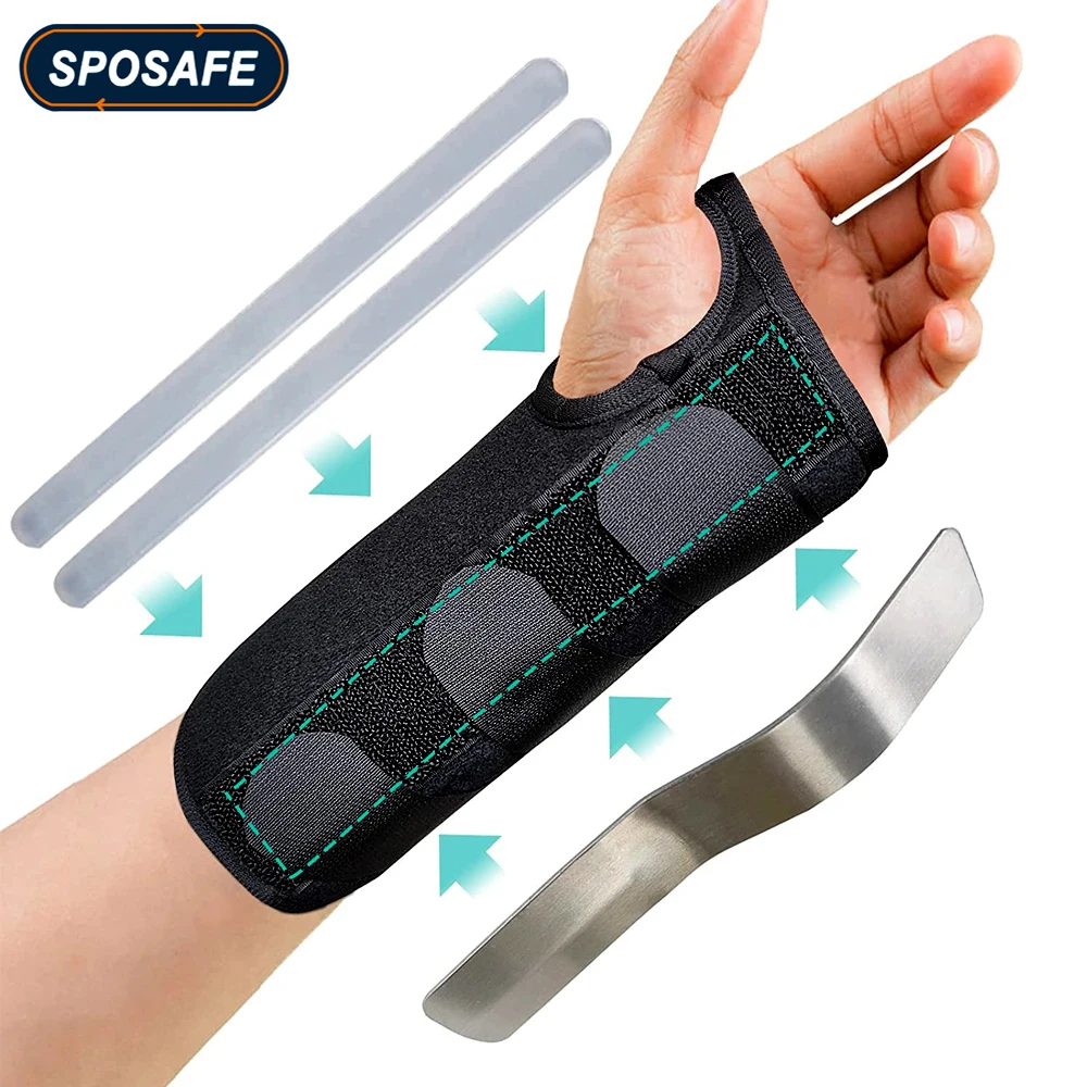 Adjustable Wrist Support Brace Arm Compression Hand Support with Splints for Carpal Tunnel, Injuries, Wrist Pain, Sprain, Sports