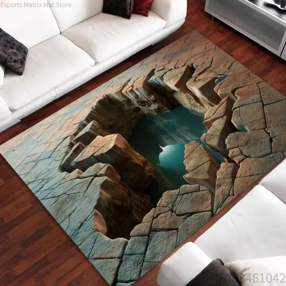 Mystery Staircase 3D Optical Illusion Doormat Flat Non-slip and Easy To Clean Perfect for Front Door Bedroom Bathroom Door Mat