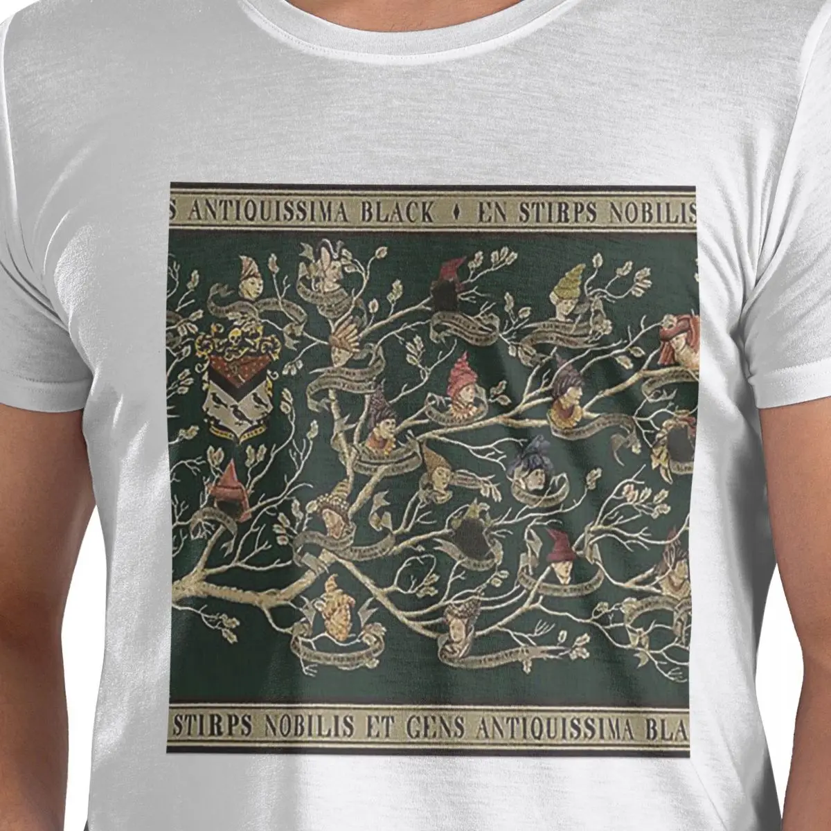 

Мужская футболка Noble House Of Black Famil, хлопковые футболки большого размера, мужские футболки с коротким вырезом, летняя одежда, топы S-6XL