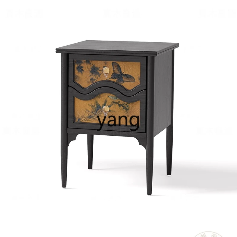 

tgf French Vintage Style Bedside Table Original Retro Classical Bedroom Bedside Storage Cabinet