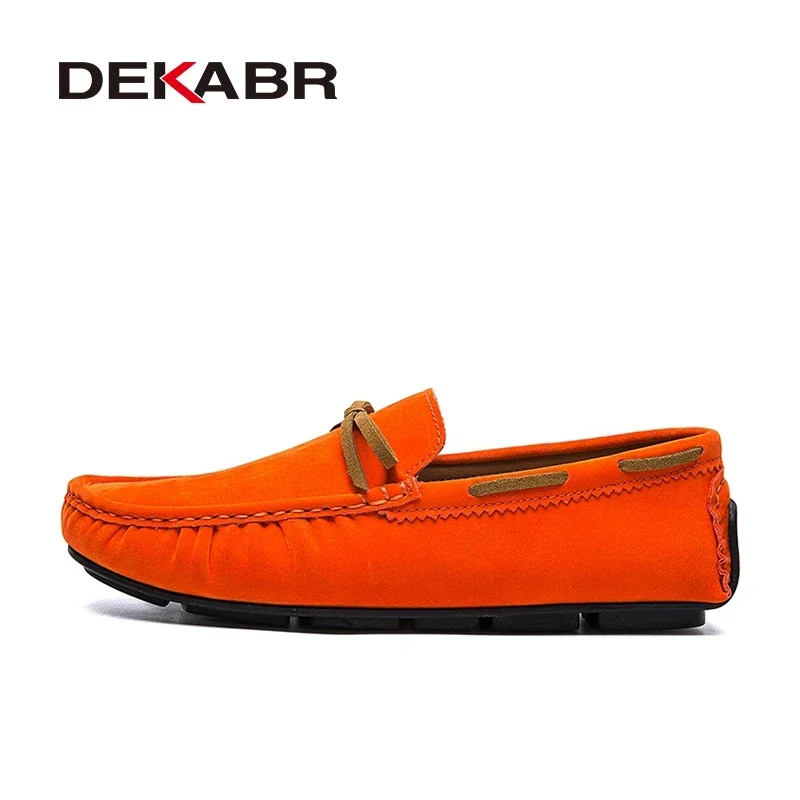 DEKABR Spring Summer Hot Sell Moccasins Men High Quality Pu Leather Loafers Shoes Men Flats Lightweight Driving Shoes Size 35-48