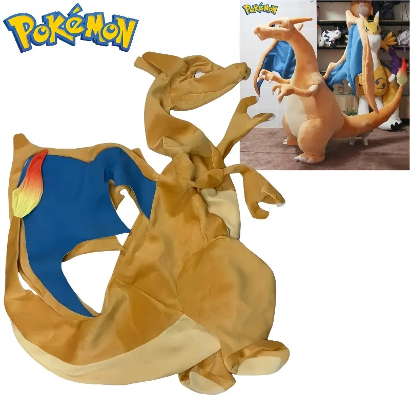 

160CM Customize Big Size Pokémon Charizard Just Clothes Plushies Cartoon Anime Stuffed Ornamen Toy Comfortable Soft Doll Gift