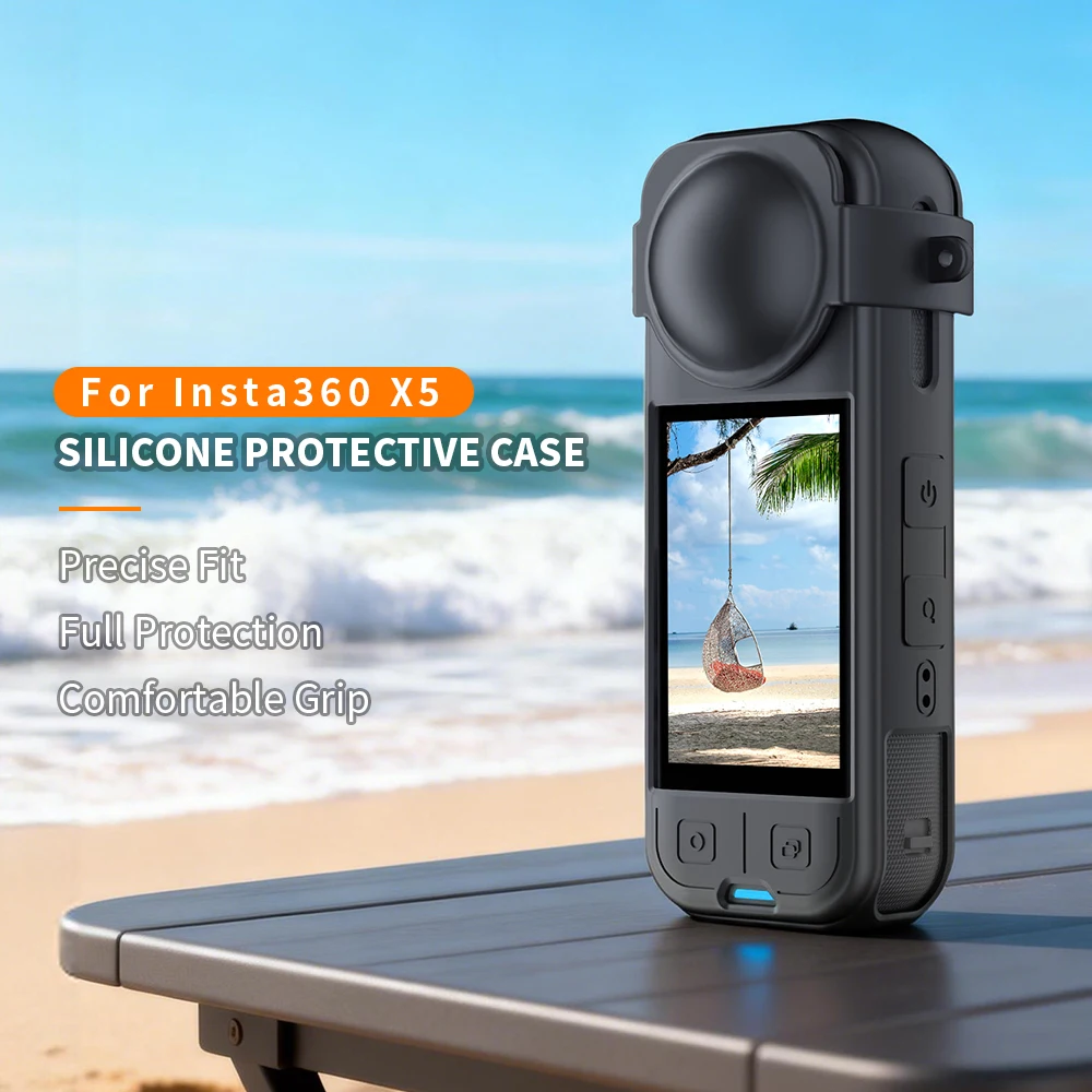 

Frame Cage for Insta360 X5 PC Protective Frame Housing Case with Screen Protector And Silicone Camera Cover for Insta 360 X5