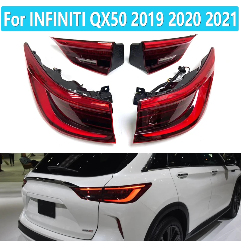 Car LED Tail Light Assembly For INFINITI QX50 2019 2020 2021 Rear Warning Brake Fog Lamp Turn Signal Stop Light Car Accessories