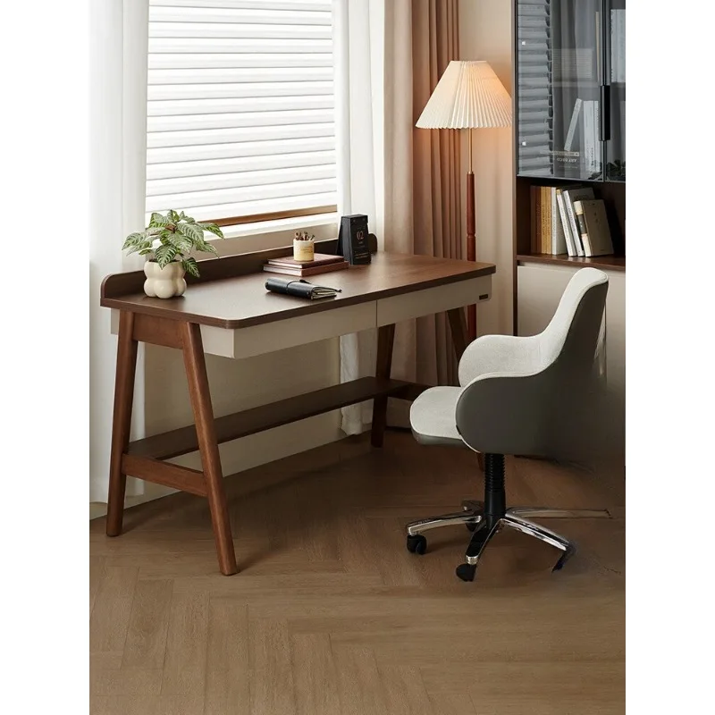 New Chinese desk, chair, living room, study, household multi-functional solid wood foot desk, workbench