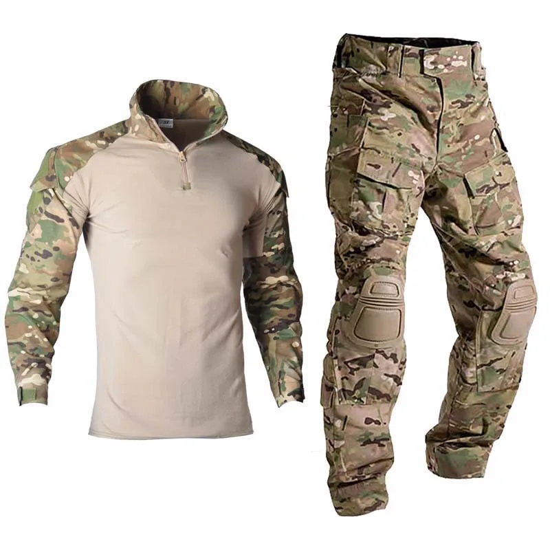 Uniforme táctico Paintball con pantalones Cargo y rodilleras - imagen 5