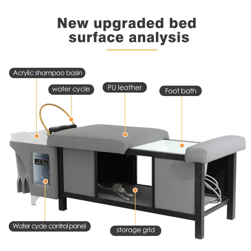 Keyunshi Constant Temp Head Treatment Bed, Multifunctional Salon Bed for Head Therapy, Fumigation & Hairdressing