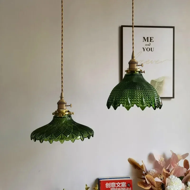 Modern Glass Pendant Light Dining Room Retro Chandelier Creative Hanging Light Transparent Lampshade For Restaurant Lamp Ceiling