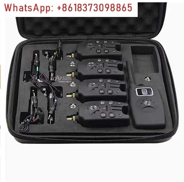 Wireless Fishing Bite Set Digital Fishing Kit LED Indicator Alert Bell Receiver Fishing Tackle bag
