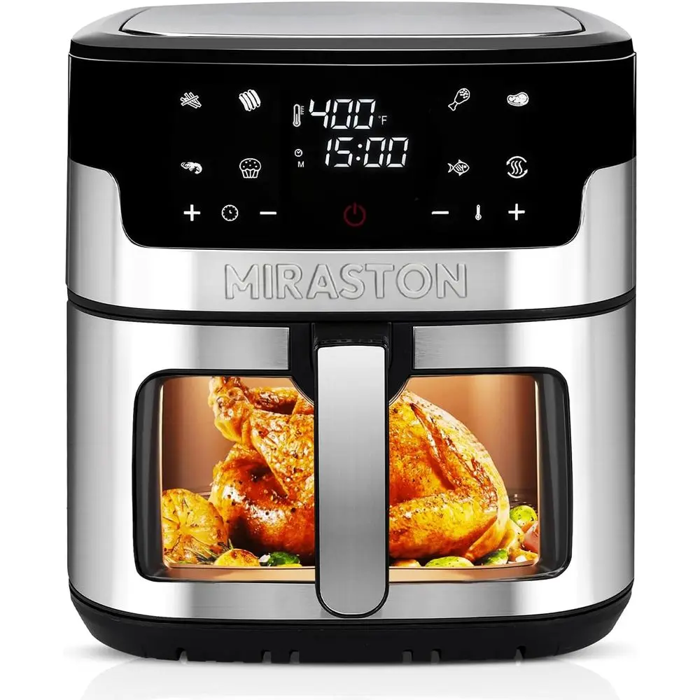 

8.5QT Family-Sized Digital Air Fryer, BPA-Free, Smart Touchscreen with 8 Presets, Ideal for Snacks, Reheating, Parties, and Quic