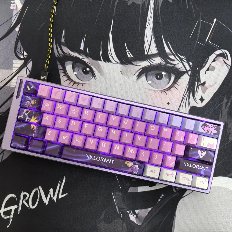 Valorant iso/kruidnagel toetsenbord Keycaps Cherry profiel Keycap PBT aangepaste gaming Key Caps voor mechanische toetsenborden accessoires geschenken