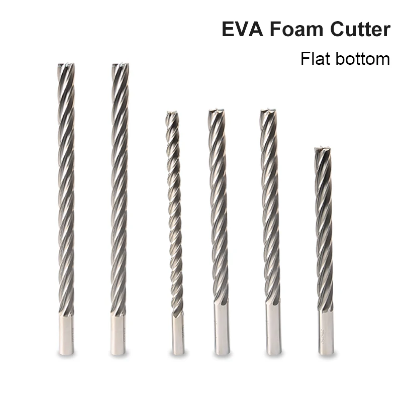 Flat Head EVA Foam Milling Cutter High Speed Steel EPS Engraving Tool Cnc Router 3D Engraving End Mill For Foam Cutting Bits