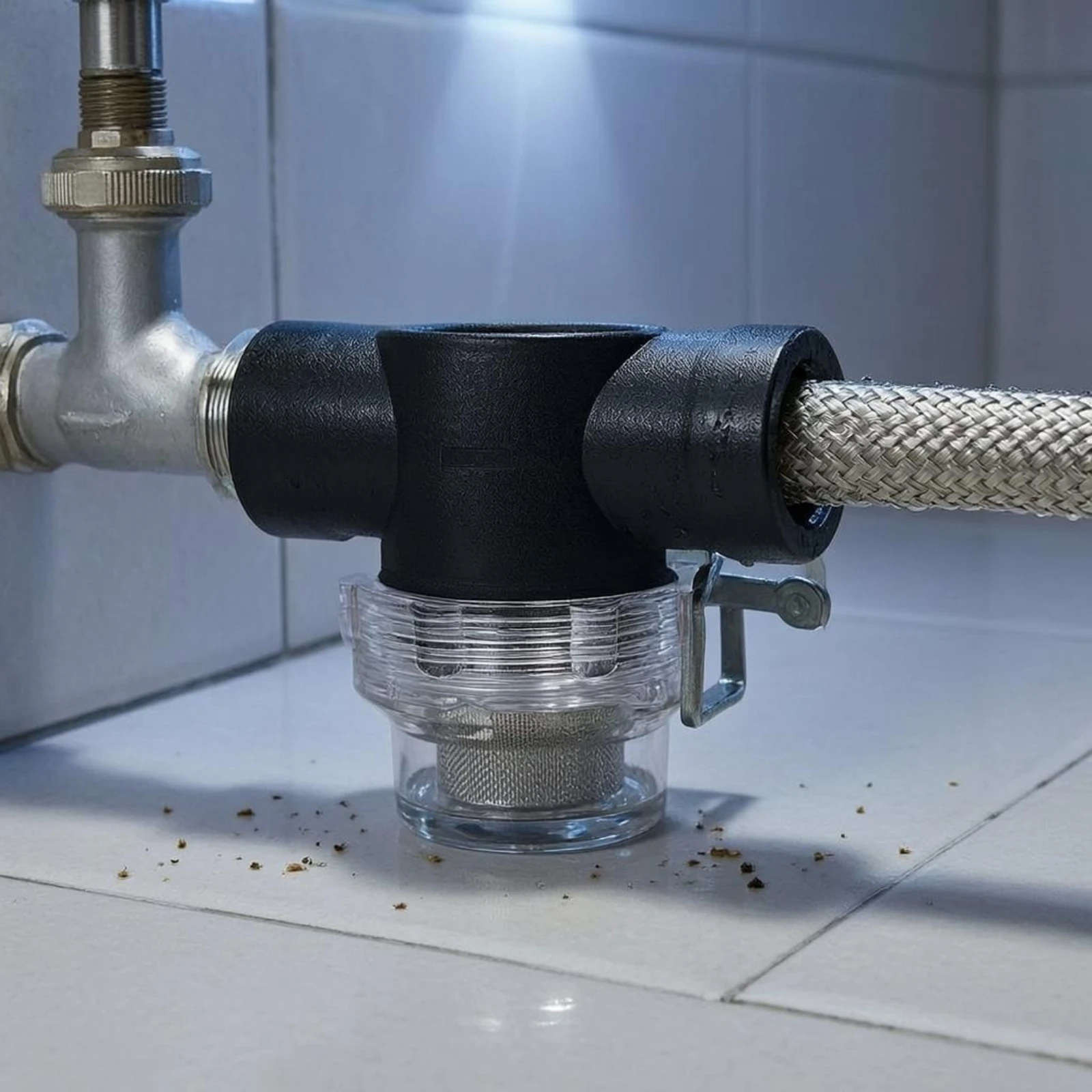Inline Pipe Filter Transparent Cup Sediment Filter Watering Equipment Cylindrical Housing