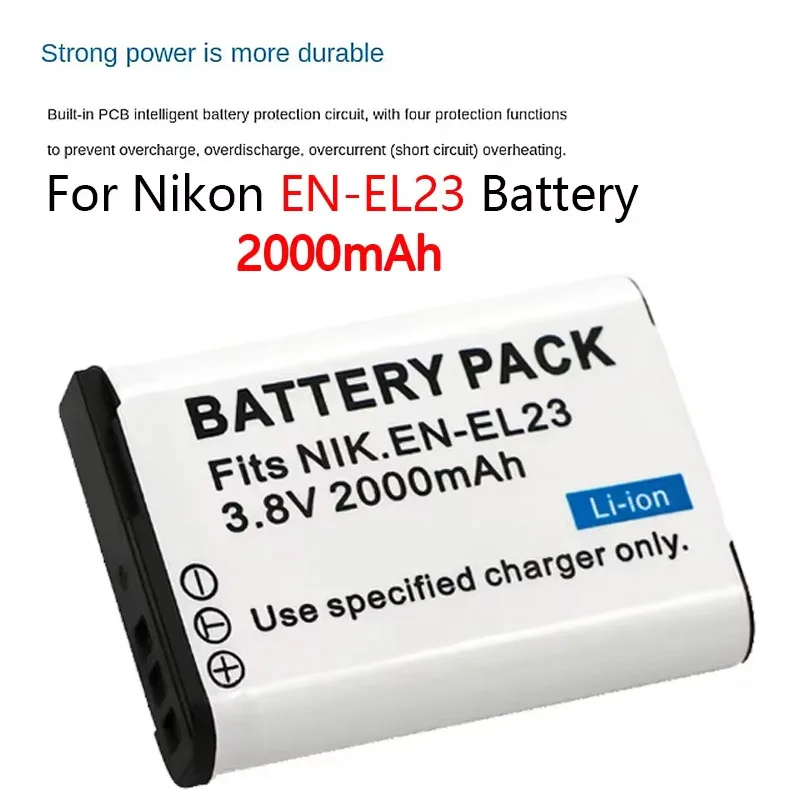 

High Quality 2000mAh EN-EL23 EN EL23 Battery for Nikon COOLPIX P610S P900S B700 S810C P600 for Nikon EL23 Camera