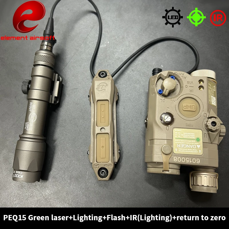 Element peq 15 laser pointer PEQ 15 laser box M600C zaklamp dual control rat staart M300 tactische zaklamp outdoor gevecht