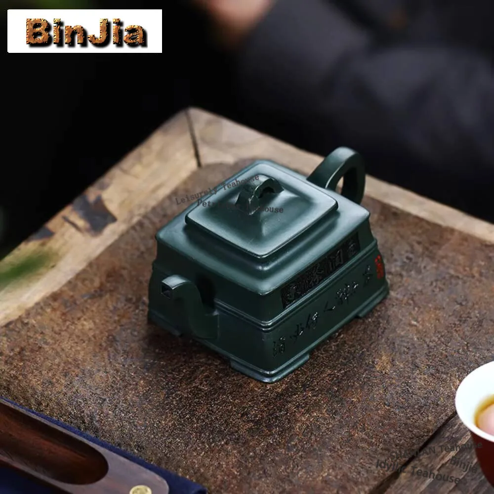 

300 мл Yixing Фиолетовый Глиняный Чайник бытовой резной чайник креативный чайник НЕОБРАБОТАННАЯ руда чайник для замачивания чая Zisha чайный набор чайные сервисы