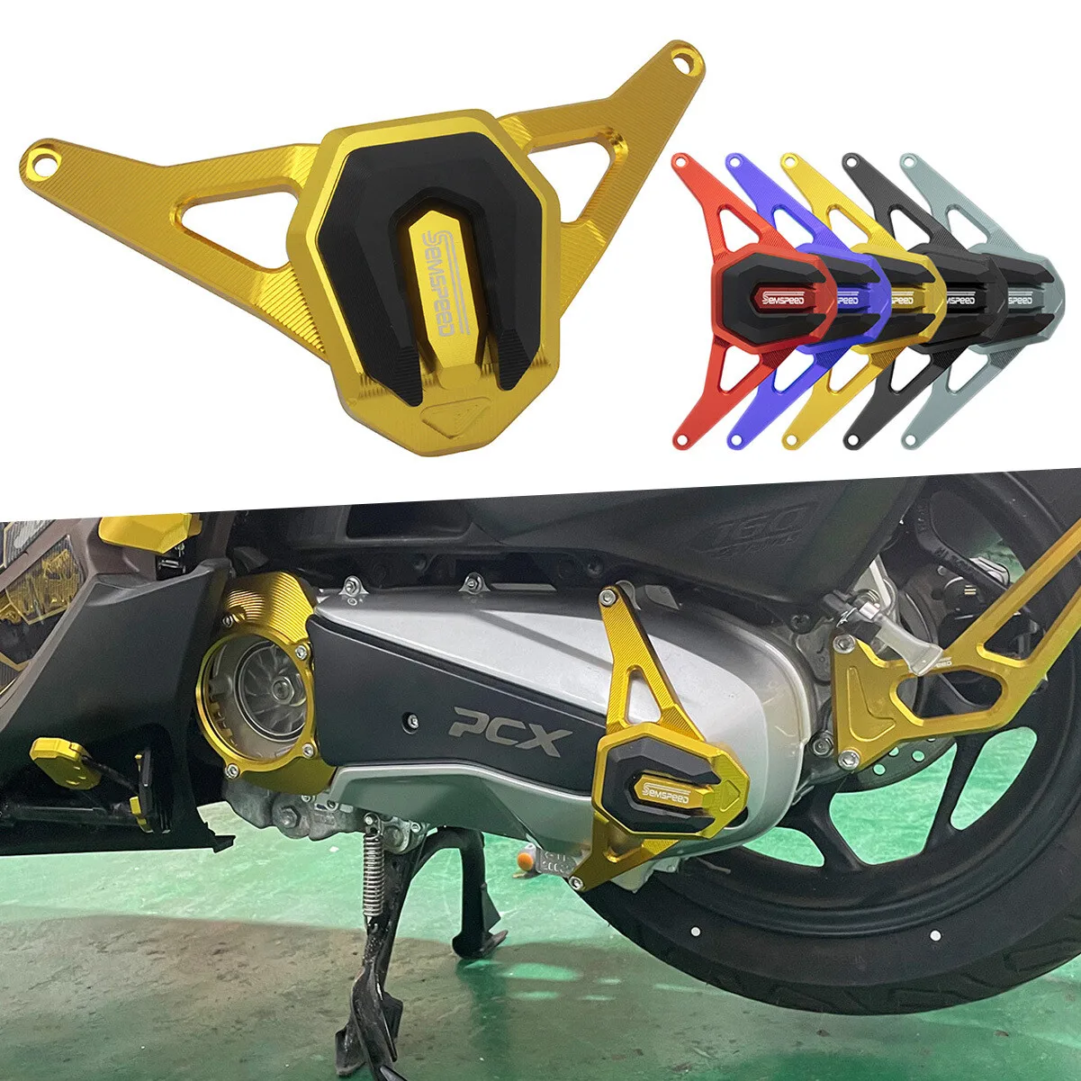 

CNC Engine Case Guard Slider Protector Cover For Honda PCX 125 160 2021 2022+