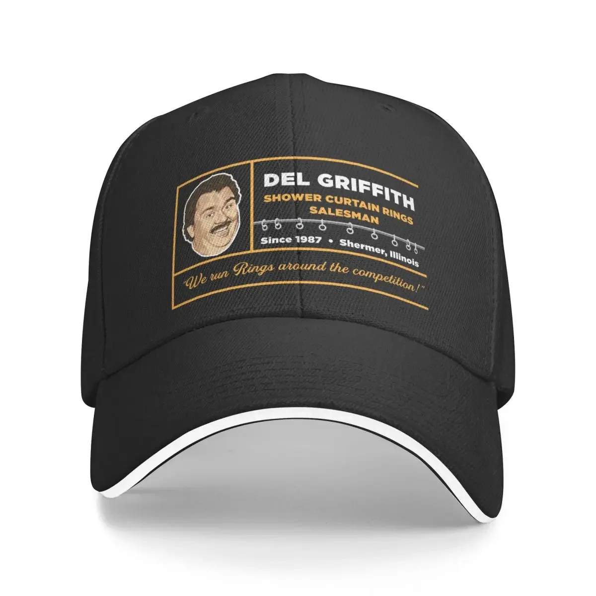 

Del Griffith Shower Curtain Rings Salesman Baseball Cap Vintage Hip Hop Brand Man cap Hat Man Luxury Mens Hats Women's