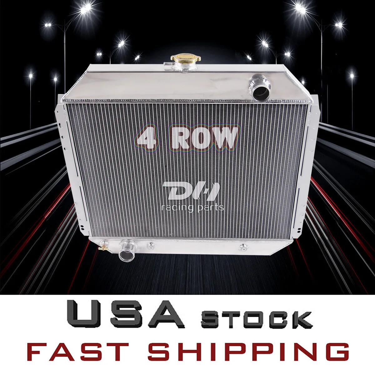 포드 F-시리즈/브롱코 트럭 V8 2.8-7.5L 1966-1979 냉각 4열 알루미늄 라디에이터