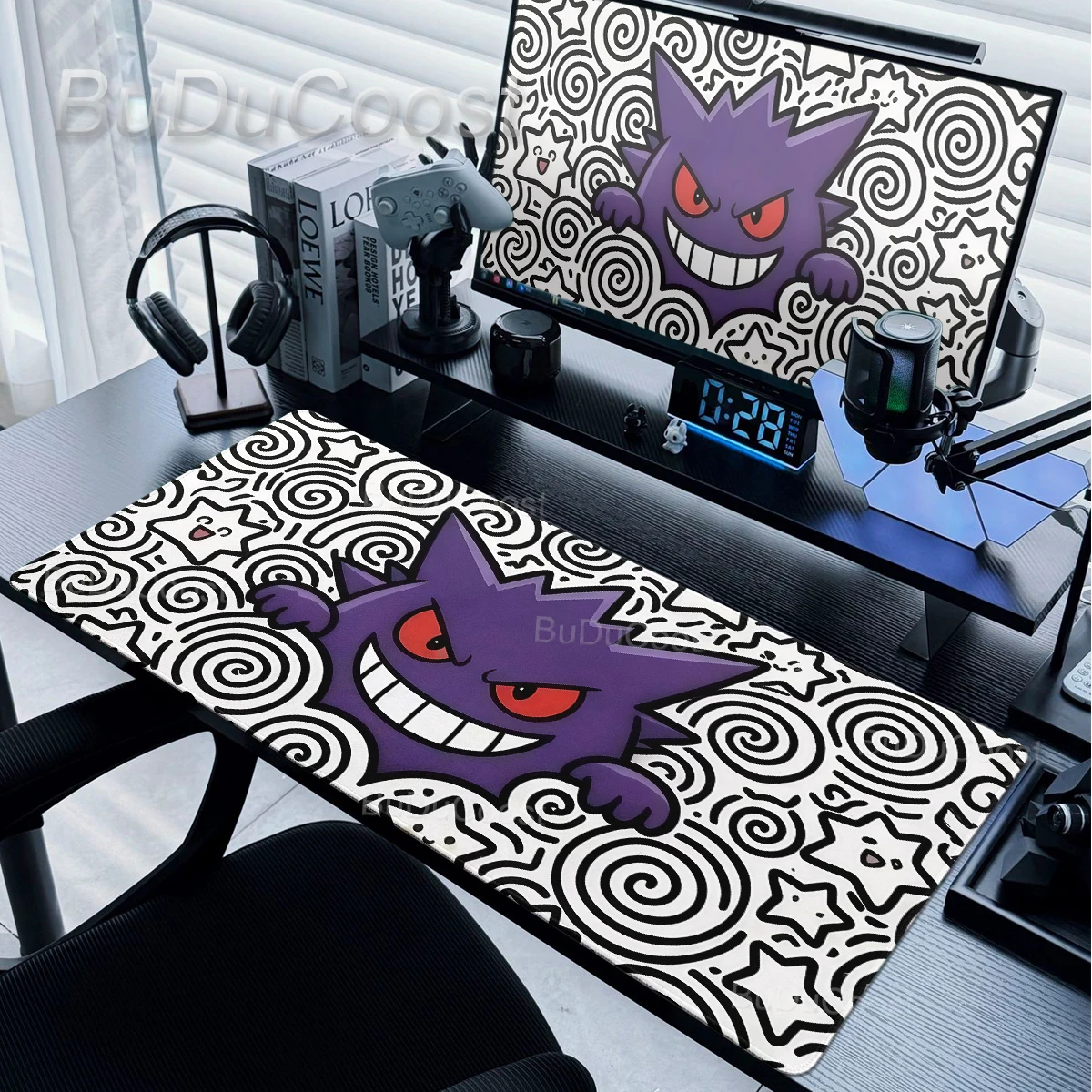 Anime-Mauspad Pokemon Gengars Computer Laptop Tastatur Mausmatte Großes Mauspad Tastatur Gamer Dekoration Pad Schreibtischzubehör