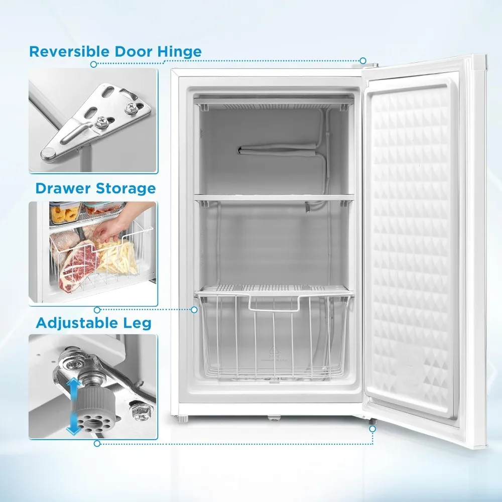 Upright Freezer, 3.0 Cubic Feet, White