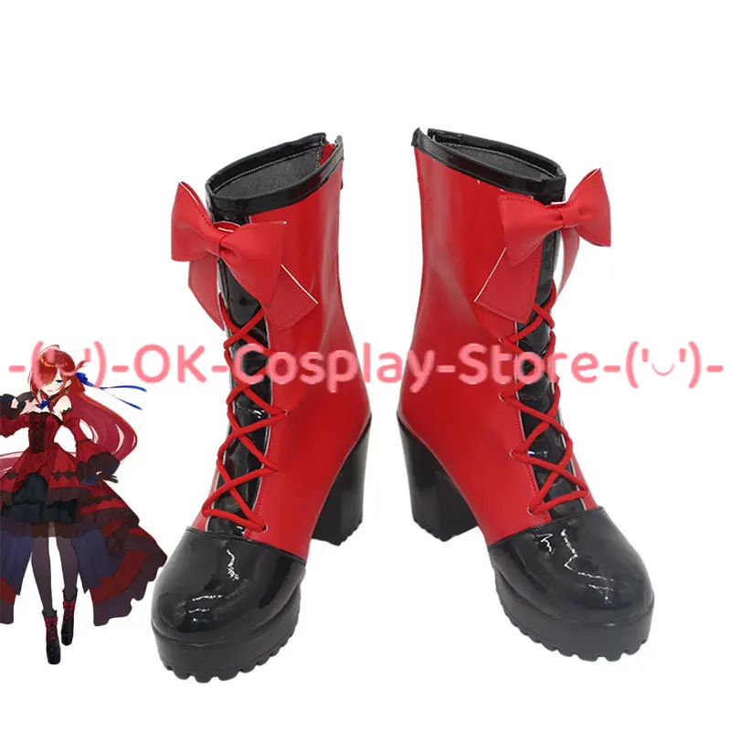 

Riviere Cosplay Shoes Halloween Carnival Boots PU Leather Shoes Anime Riviere in the Land of Prayer Cosplay Props Custom Made