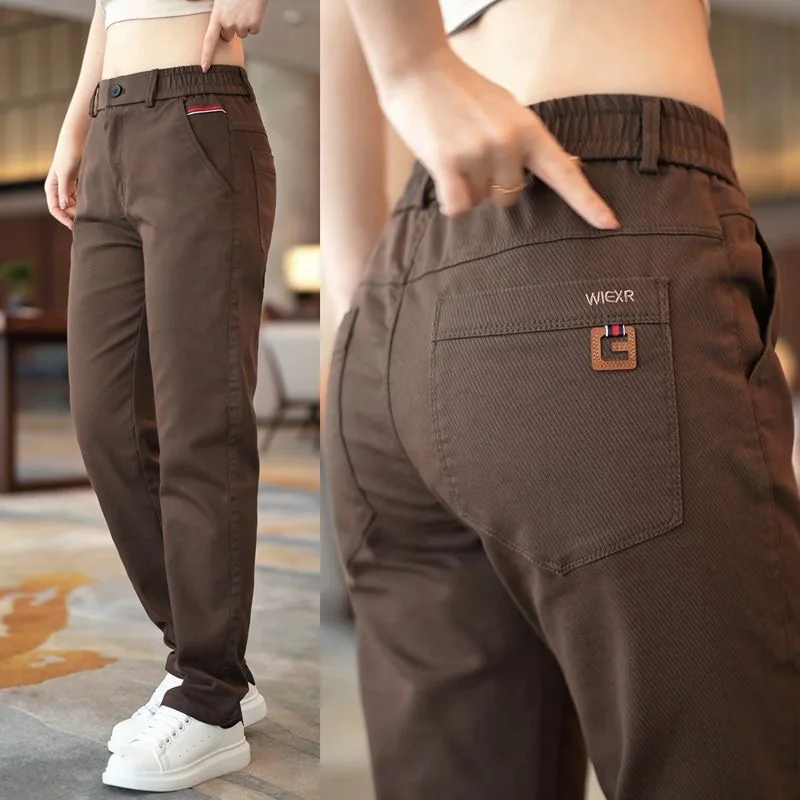 

2024 Spring and Autumn New Fashion Solid Color Straight Slim Pants Men's Casual Comfort Breathable High Quality Sports Pants